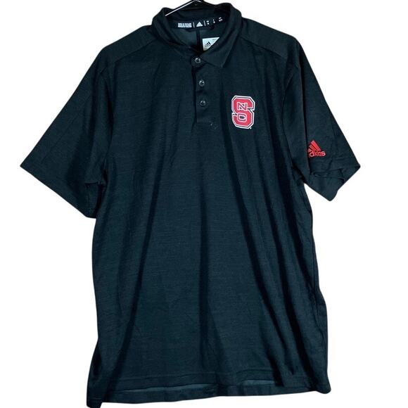 Adidas Mens Shirt Black Polo Aeroready Tech Short Sleeve Activewear XLarge - Picture 1 of 11